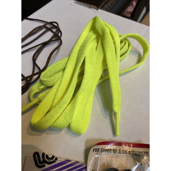 VINTAGE -TENNIS BALL RACKET SHOE LACES + Yellow, Neon GREEN, BROWN. - Picture 5 of 11